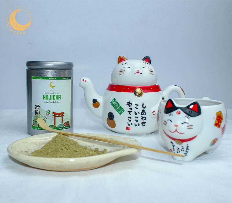 Bột trà rang Nhật Bản Hojicha Moonstar